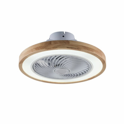 20'' Modern Flush Mount Ceiling Fan Light LED Dimmable Chandelier Lamp W/ Remote