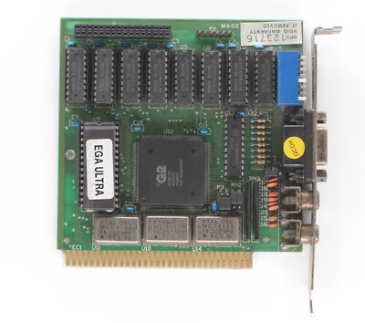 CGA EGA video card - CITYGATE D10 - ISA8 - 8 bit - TESTED - NO TARIFF