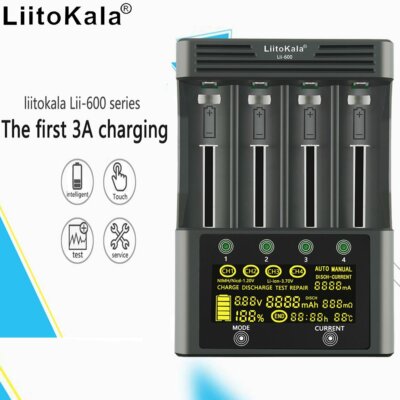 LiitoKala Lii-600 Battery Charger 4Channel Li-ion For Rechargeable Batteries