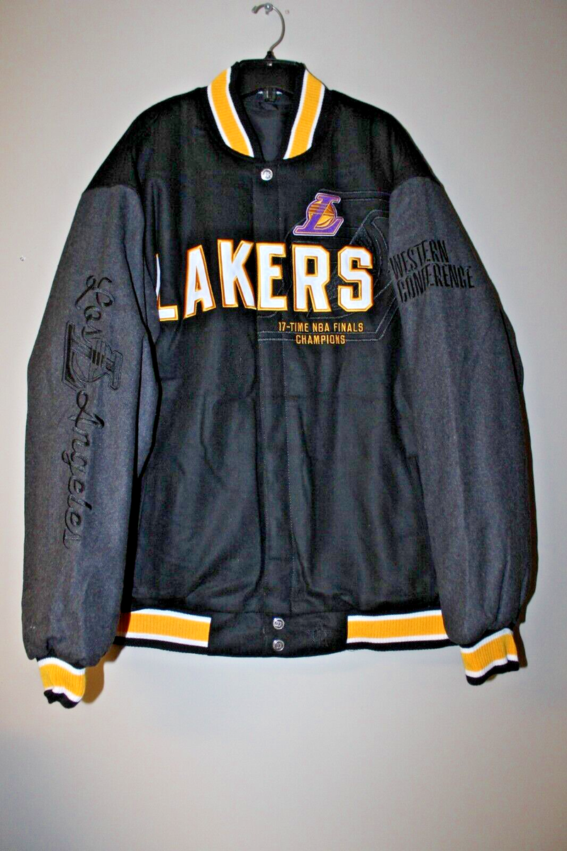 New NBA Los Angeles Lakers wool reversible embroidery heavy jacket