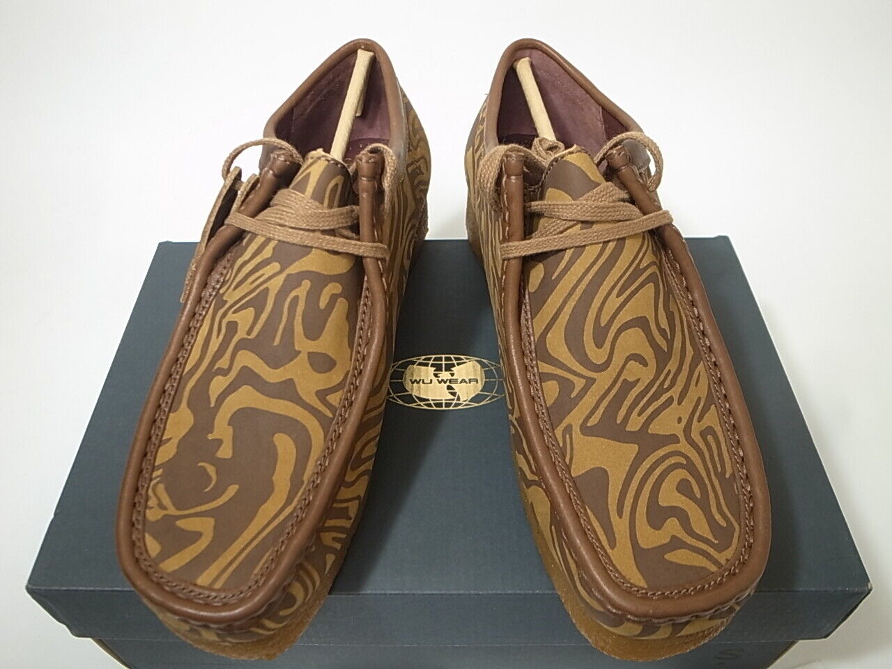 WU-TANG CLAN WU-WEAR BROWN WALLABEE CLARKS SHOES SZ 12 CLARK BRAND NEW IN  BOX