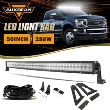 50" Curved 5D LED Work Light Bar & Mount Bracket for Jeep Cherokee XJ 1984-2001