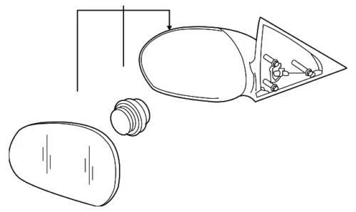 Genuine 10-12 Escape Mariner Exterior Passenger Side View Mirror AL8Z-17682-CA