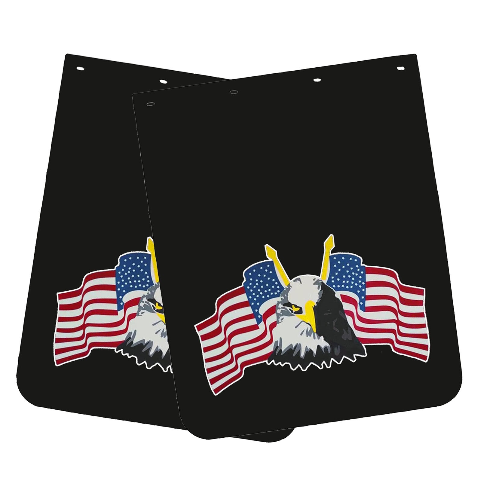 24x30 Pair PVC Polymer Semi Truck Mud Flaps Black Tractor Trailer