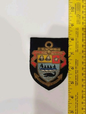 French BIARRITZ coat of arms Naval  Patchaura sidus mare adjuvant  Bullion Patch