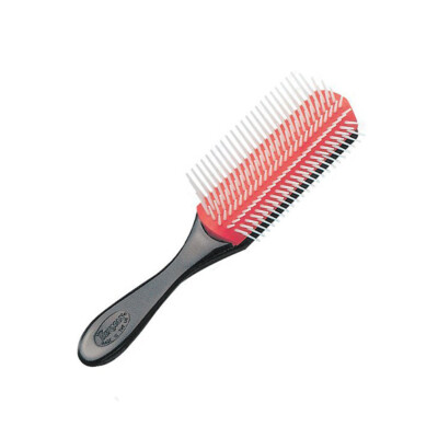Denman Bürste D4 9-reihig schwarz/rot Professionelle Haarbürste