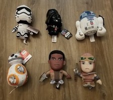 Star Wars Plush Lot R2D2 BB8 Darth Vader Finn rey Clone Trooper Kohl's  read 