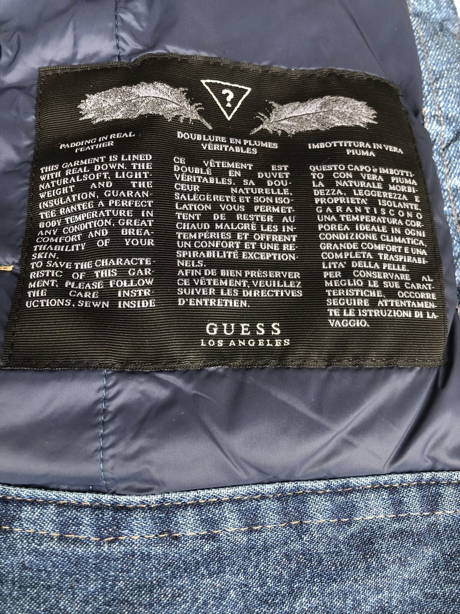 Giubbino Guess En Denim Léger Pour Homme - Taille S - Azzurro Sfumato - Neuf Avec étiquettes