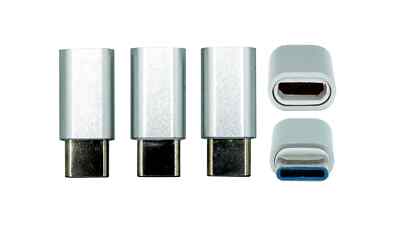 VisionTek - Micro USB to USB Type-C Adapter Silver - 3-Pack - 901265