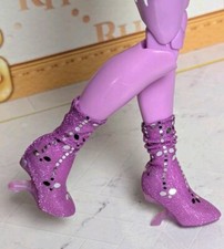RAINBOW HIGH Purple LAVENDER LYNN Sculpted HEELS Sequin Ankle BOOTS Doll SHOES