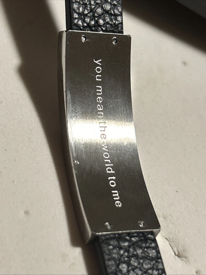 Мужской кожаный браслет Revere Oliver черный (ты значишь для меня мир) - Изображение 3 из 4