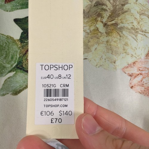 NEW Topshop dress womens UK 12 fit flare mini multicolour floral 103368 - Picture 3 of 12