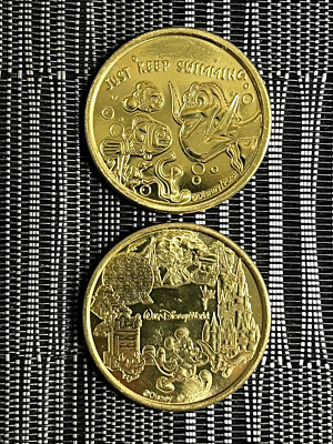 WALT DISNEY WORLD NEMO MARLIN DORY JUST KEEP SWIMMING 2025 MEDALLION COIN