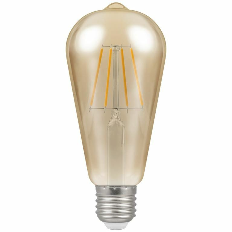 Set of 3 Crompton LED ST64 Filament Antique Dimmable 7.5W 2200K ES / E27 4252