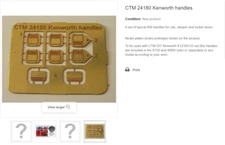 KENWORTH CAB DOOR LATCHES  1/25  PHOTOETCH