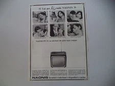 advertising Pubblicità 1966 TELEVISORE NAONIS PN 11