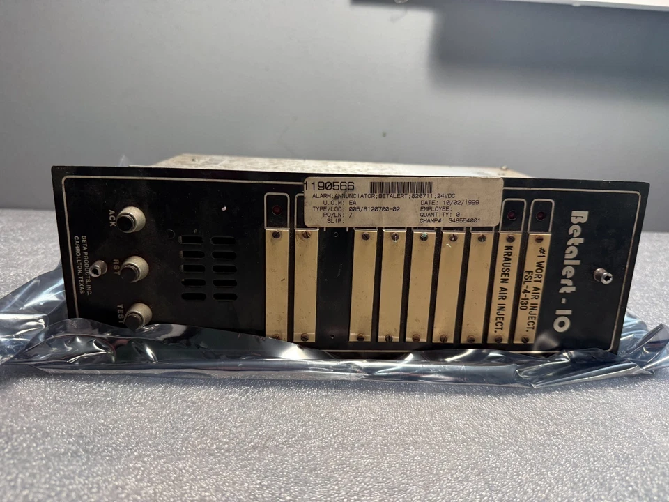 Process Controller ANNUCIATOR BETALERT 820711 24vdc 1190566 - Image 2 of 4