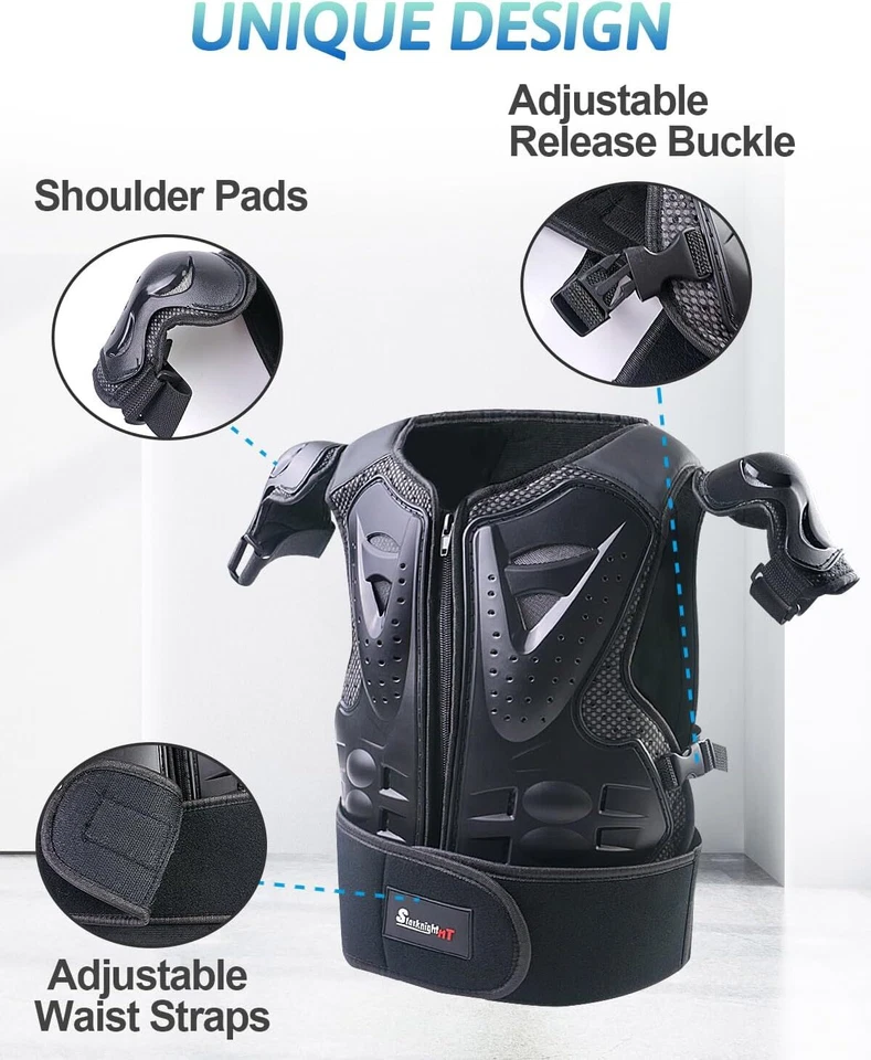 Traje de armadura de motocicleta para niños Equipo de moto de tierra Montar Codo protector Rodillera Foto 2 de 4