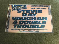 Stevie Ray Vaughan 1983 Reading Rock Festival London Concert Cardstock Poster