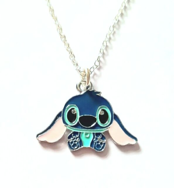 Cute Lilo and Stitch Charm Girls Kids Disney Pendant 18" Chain Necklace Gift