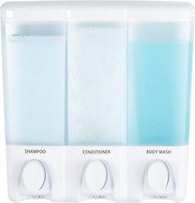 Products 72350 Clear Choice 3-Chamber Shower Dispenser, White