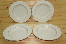 Society Golden Classic (4) Large Rimmed Soup Bowls, 9"