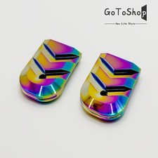 2 Pk Magazine Base Platepad Glock 17 19 22 23 24 26 27 Rainbow Aluminum