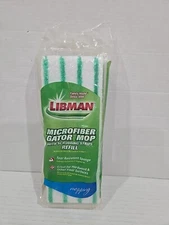 LIBMAN Microfiber Gator Mop Refill with Scrubbing Strips, Model 02025 NEW SEALED
