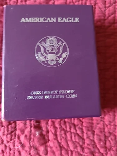 1986-S SILVER AMERICAN EAGLE ONE DOLLAR PROOF US COIN, COA AND BOX