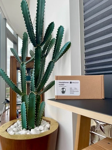 Balolo Headphone Holder for Setup Cockpit Felt Padded Steel Jet Black Germany