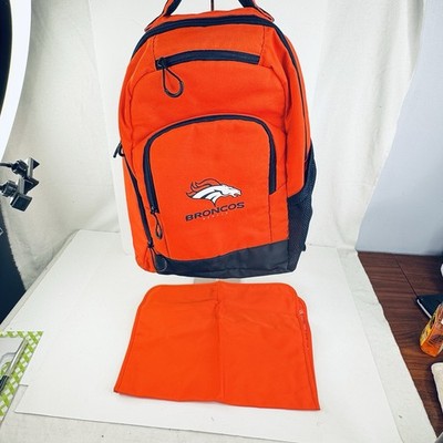 Denver Broncos Dad's Backpack Diaper Bag w/ Changing Pad Orange Blue