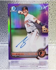 Greg Cullen - 2022 Bowman Chrome RC Purple Refractor AUTO Autograph (#SN /250)