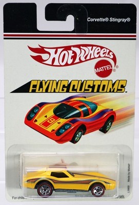 Hot Wheels Corvette Stingray Flying Customs Series - L5869 NRFP 2006 Yellow 1:64
