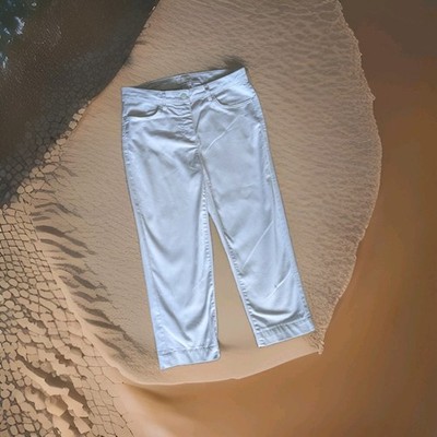 Hose..Jeansstil..Damen..3/4 Länge..Sommerhose..Capri..  weiss...38...CREATION L