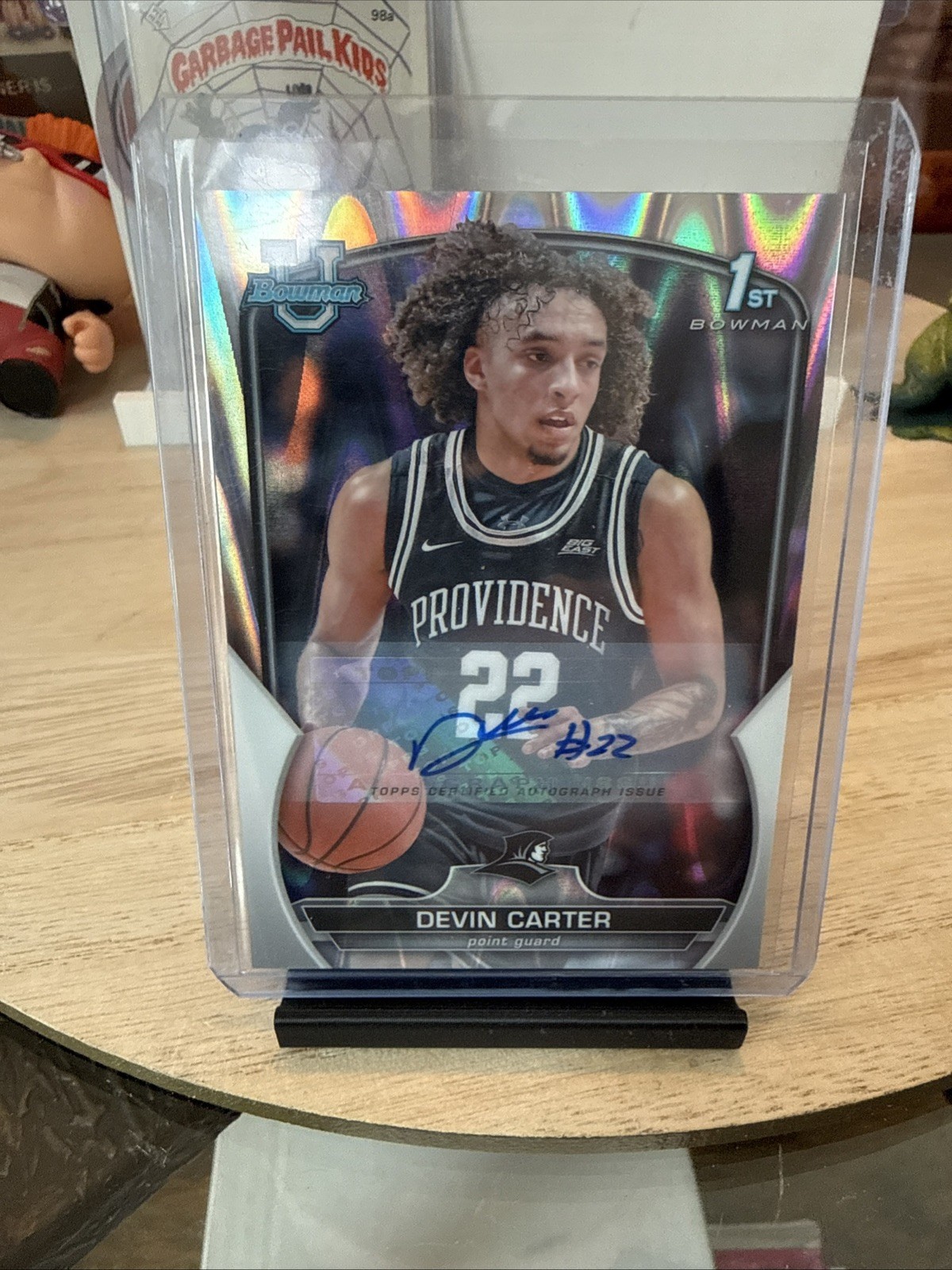 2022-23 Bowman University Chrome DEVIN CARTER Raywave 1st Auto /199 Sacramento