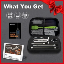 Ofargo Stainless Steal BBQ Marinade Meat Syringe Injector Kit FREESHIP