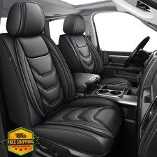 JIAMAOXIN RAM 1500/2500/3500 Seat Covers 2002-2026 Black Leather Breathable