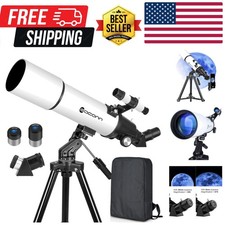 Telescopes for Adults Astronomy, 80mm Aperture 600mm Refractor Telescope for ...