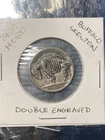 1930 Hand Double Engraved Hobo Nickel SKULL !!! Buffalo Skeleton Obverse Side !