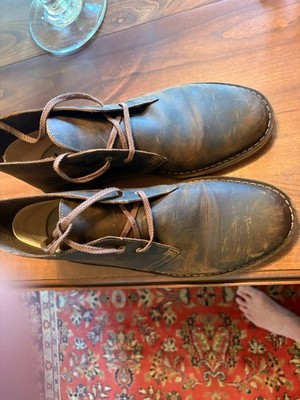 Clark's Bushacre Men's Desert Boots Brown Beeswax Leather, Size 10.5