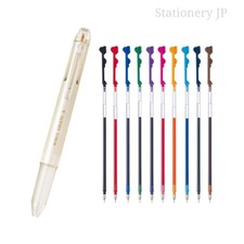 Pilot Hi-tec-c Coleto 5 Color Multi Pen Body, Cream Pearl, 0.3mm 10 Refills Set