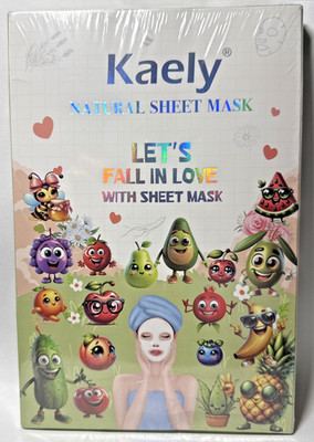 Kaely Natural Various Fruits Face Sheet Mask Nourish for All Skin Types 12 pack