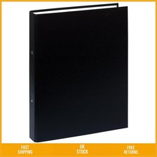 Image of Durable Polypropylene A4 Ring Binder 2 O-Ring 40mm Spine Black Holds 400 Shts