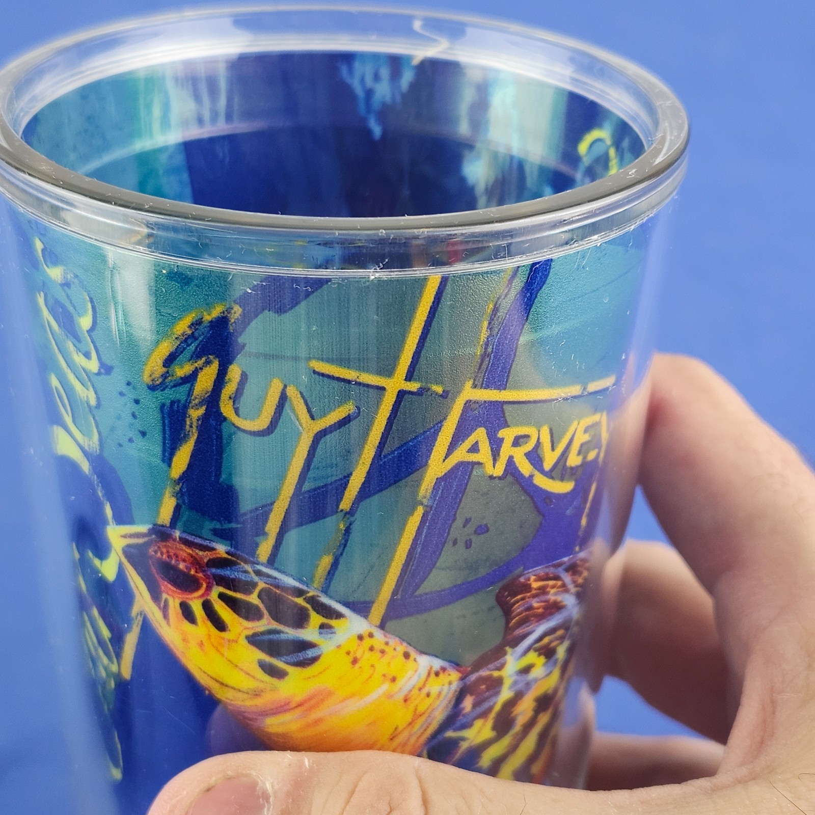Guy Harvey Turtle Ocean Tervis Tumbler 16 oz Insulated Cup 2008 Edition