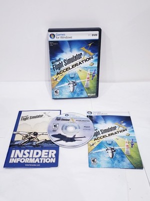 Microsoft Flight Simulator X Acceleration  (PC Game, 2007) With Manual
