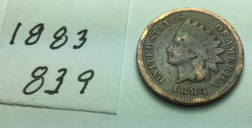 1883 Indian Head Penny; GOOD condition #839