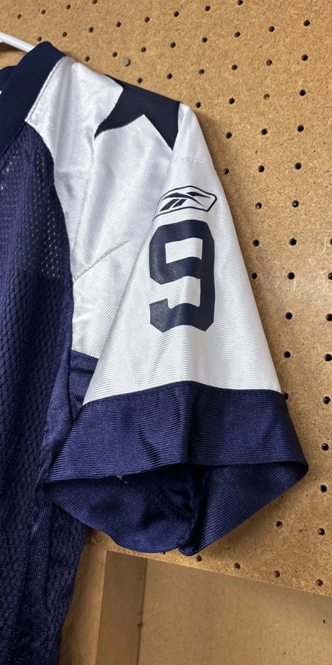 Camiseta deportiva juvenil de los Dallas Cowboys Tony Romo #9 NFL Reebok vintage L 14-16 Foto 4 de 4