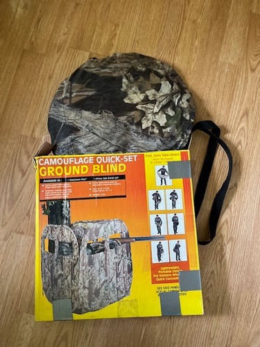 Portable Pop-Up Ground Hunting Blind Hunting  w/ Carrying Bag Mossy Oak