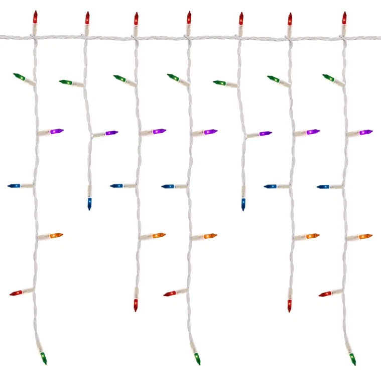 Holiday Time 300-Count Clear Icicle Christmas Lights, 18ft Indoor/Outdoor Decor - Image 2 of 4