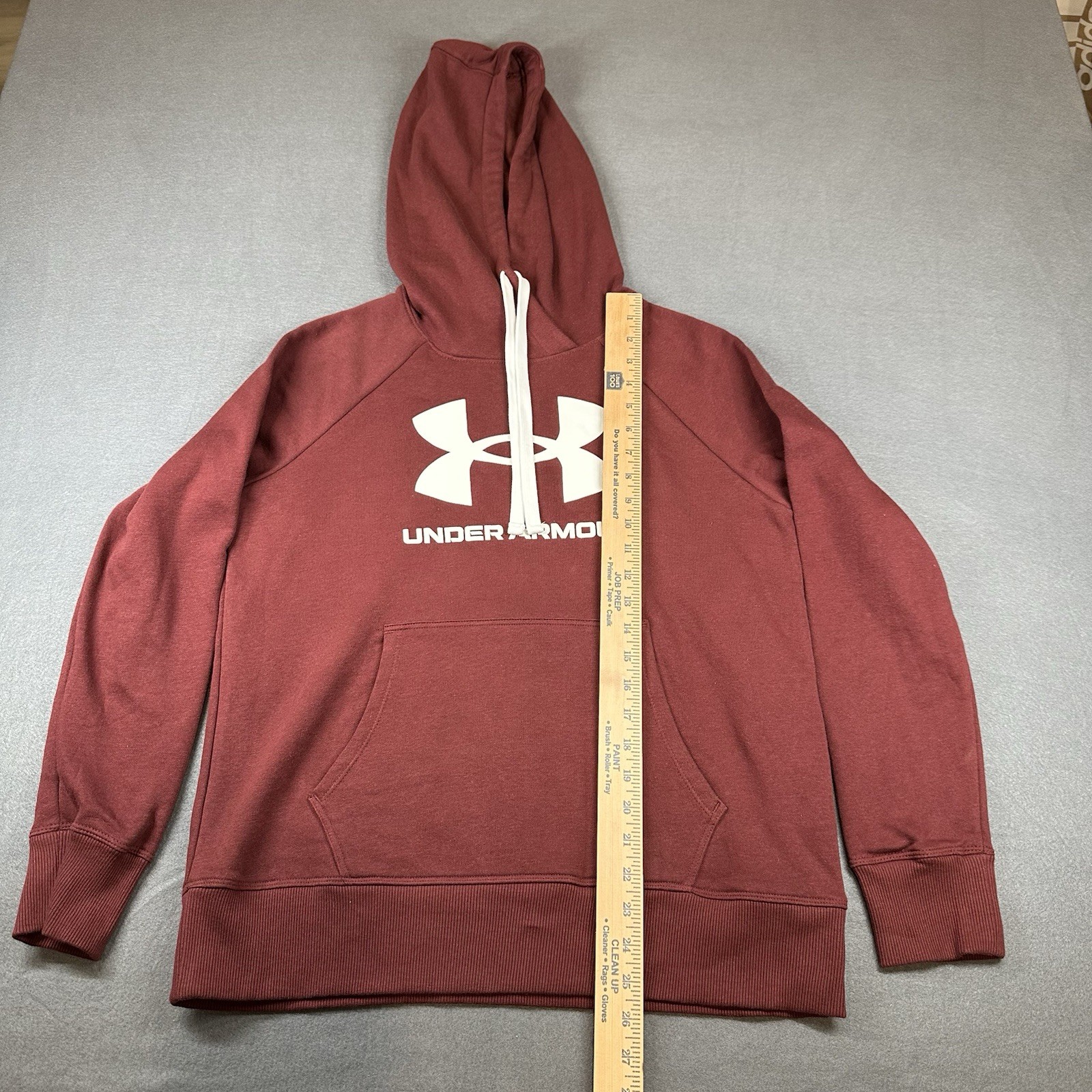NEW Women's Under Armour Rival Fleece Hoodie Burgundy Size S Small thumbnail 3